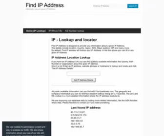 Findip-Address.com(Find IP Address) Screenshot