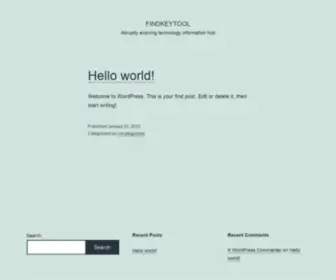 Findkeytool.com(Abruptly evolving technology information hub) Screenshot