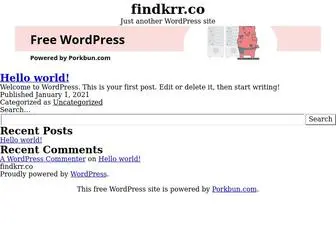 Findkrr.co(Just another WordPress site) Screenshot