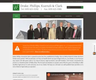 Findlaylaw.com(Drake Phillips Kuenzli & Clark Law Firm) Screenshot