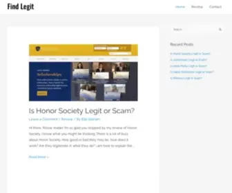 Findlegit.com(Find Legit) Screenshot