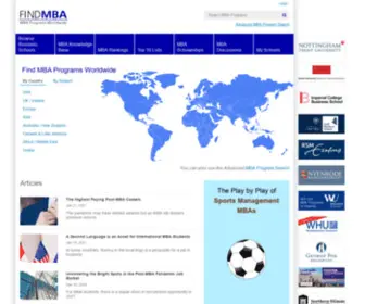 Findmba.com(A global MBA directory) Screenshot