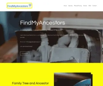 Findmyancestors.info(Family tree research) Screenshot