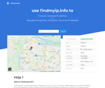 Findmyip.info(Find out your public IP address. Try searching what) Screenshot