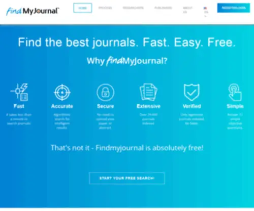 Findmyjournal.com(The only Journal Finder) Screenshot