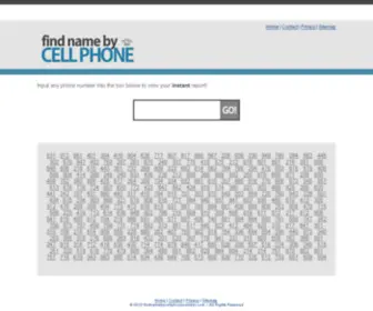 Findnamebycellphonenumber.com(Findnamebycellphonenumber) Screenshot