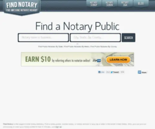 Findnotary.com(Find a Notary Public) Screenshot