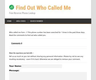 Findoutwhocalledme.co.uk(Find Out Who Called Me 0) Screenshot