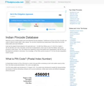 Findpincode.net(Find Pin Codes) Screenshot