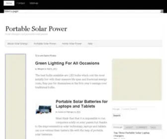 Findportablesolarpower.com(Portable Solar Power) Screenshot
