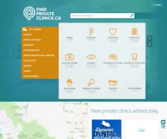 Findprivateclinics.ca(Find Private Clinics in Canada for Walk in Clinics in Montreal) Screenshot