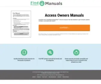 Findproductmanuals.com(Site Offline) Screenshot