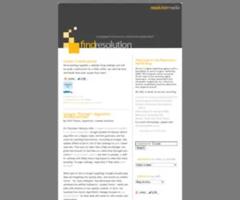 Findresolution.com(Resolution Media Digital Marketing Blog) Screenshot