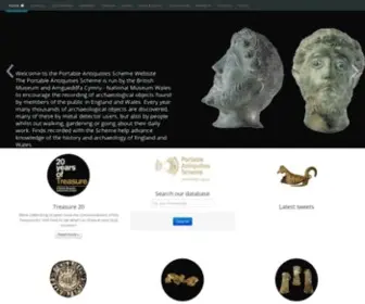 Finds.org.uk(The Portable Antiquities Scheme website) Screenshot