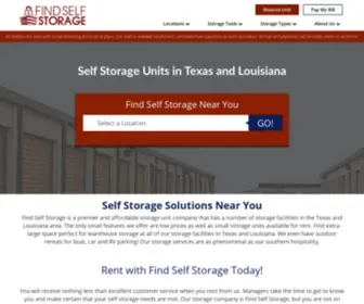 Findselfstorage.net(Rent a Self Storage Units in Texas & Louisiana) Screenshot