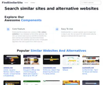 Findsimilarsite.com(Find similar sites and alternative websites) Screenshot