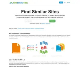 Findsimilarsites.de(Find Similar Sites) Screenshot