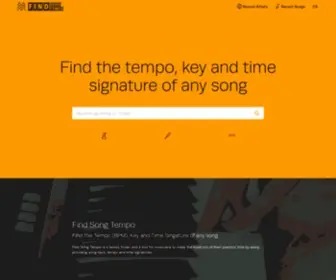 Findsongtempo.com(Find the tempo (BPM)) Screenshot