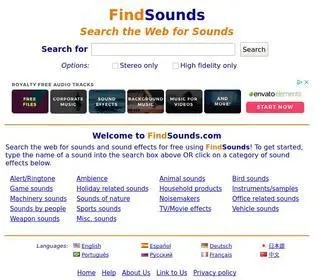 Findsounds.com(Browse for sounds) Screenshot