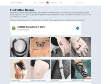 Findtattoodesign.net(Amazing Tattoo Gallery) Screenshot