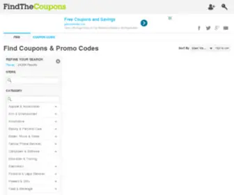 Findthecoupons.com(Coupons) Screenshot