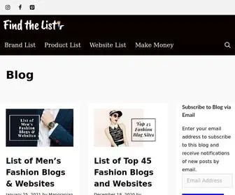 Findthelist.com(Find The List) Screenshot