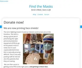Findthemasks.co.uk(Send a Mask) Screenshot