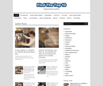 Findthetop10.com(Best Top Ten Lists) Screenshot