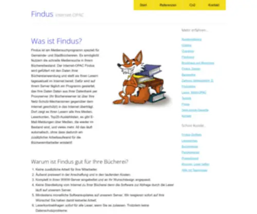 Findus-Internet-Opac.de(Findus Internet) Screenshot