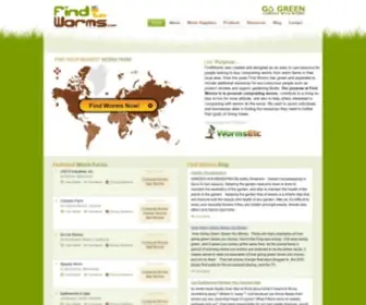 Findworms.com(Find Composting Worms and Worm Farms Today) Screenshot