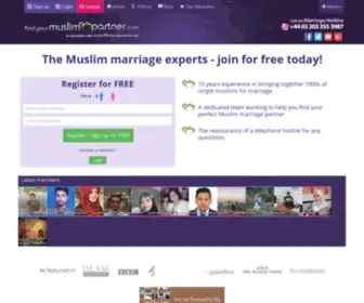 Findyourmuslimpartner.com(Muslim marriage service for singles) Screenshot