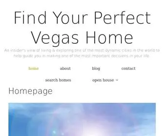 Findyourperfectvegashome.com(Find Your Perfect Vegas Home) Screenshot