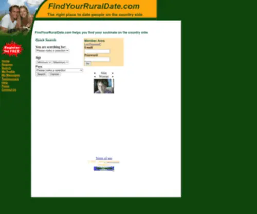 Findyourruraldate.com(Date people on the country side) Screenshot