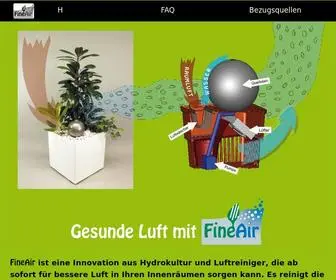 Fineair.de(Gesunde Luft mit FineAir) Screenshot