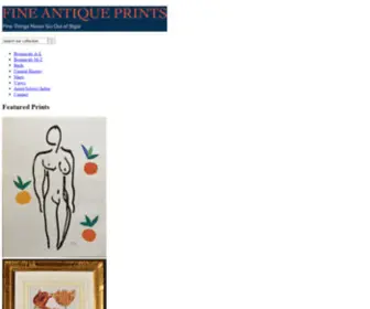 Fineantiqueprints.com(Fine Antique Prints) Screenshot