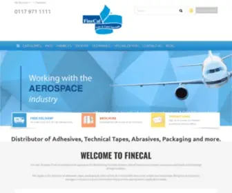 Finecal.co.uk(Adhesives, Abrasives & Tapes Supplier) Screenshot