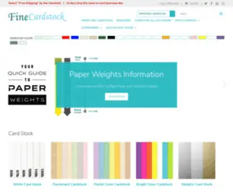Finecardstock.com(Discount Card Stock) Screenshot