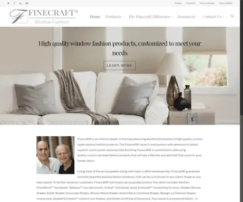 Finecraftshutters.com Screenshot