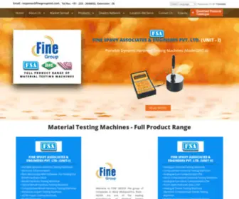 Finegrouptest.com(Universal Testing Machines) Screenshot