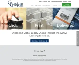 Finelinetech.com(Custom Labeling Solutions for a More Efficient Supply Chain) Screenshot