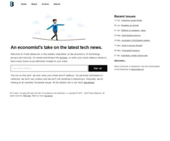 Finelybalanced.com(A free weekly newsletter examining the most interesting bits of economics) Screenshot