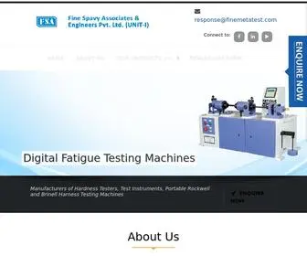 Finemetatest.com(Rockwell Hardness Testers) Screenshot