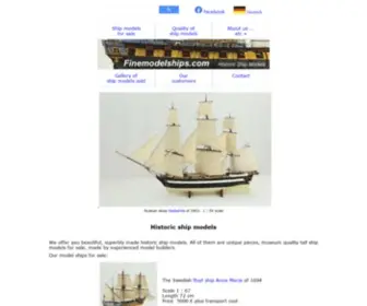 Finemodelships.com(Historic Tall Ships) Screenshot