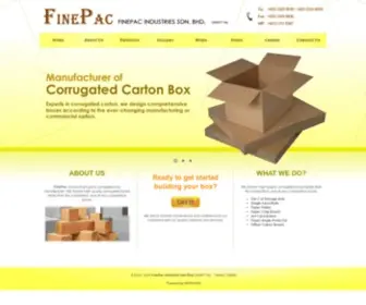 Finepac.com.my(Corrugated Carton Box Manufacturer Malaysia) Screenshot