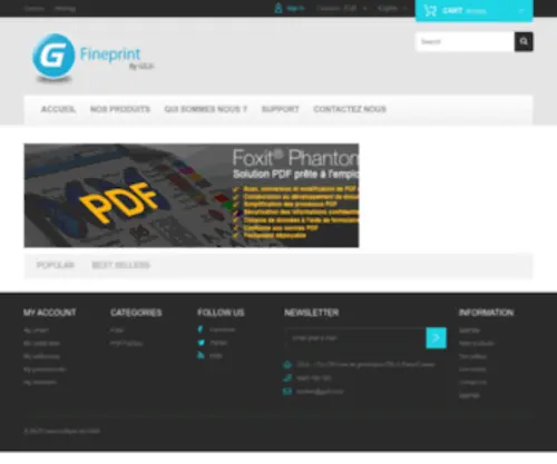 Fineprint.fr(Les solutions de gestion d'impression et logiciels pour créer) Screenshot