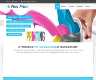 Fineprintsolution.com(Fine Print Solutions) Screenshot