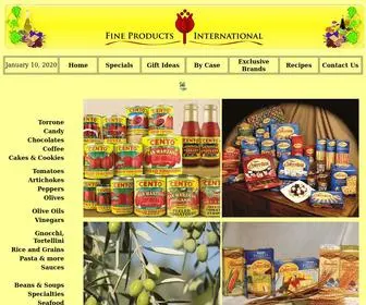 Fineproductsinternational.com(Buy Italian Foods from Fine Products International) Screenshot