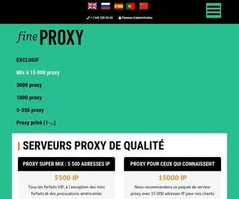 Fineproxy.fr(Serveurs proxy de qualité) Screenshot