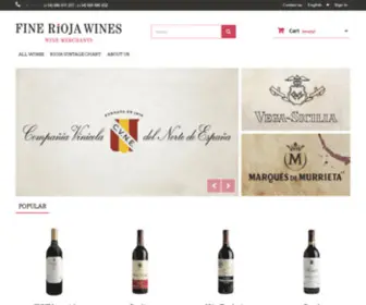 Fineriojawines.com(Fine Rioja Wines) Screenshot