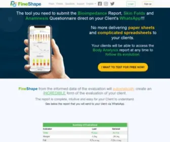 Fineshape.com.br(Bioimpedancia) Screenshot